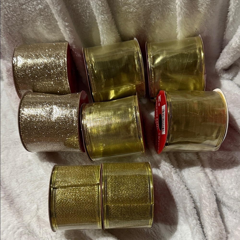 Gold and Glitter Ribbon Set